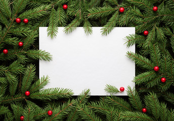 Obraz na płótnie Canvas Decorative Christmas background with copy space for text