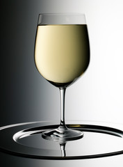 SINGLE GLASS OF WHITE WINE