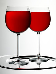 TWO GLASSES OF RED WINE