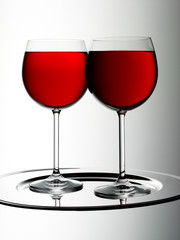 TWO GLASSES OF RED WINE