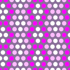 Circles seamless vector pattern. Colored background in different balls and dots