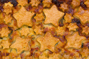 Cheese And Herbs Pie Beautifully Decorated With Stars