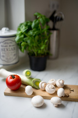 Fresh ingredients for cooking