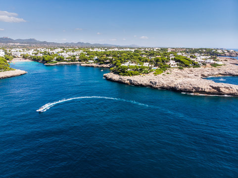 Spain, Balearic Islands, Mallorca, Coast of Cala d'or and bay Cala Ferrera