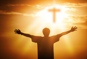 Human hands open palm up worship. Eucharist Therapy Bless God Helping Repent Catholic Easter Lent...