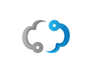 Cloud tech 1 logo icon template