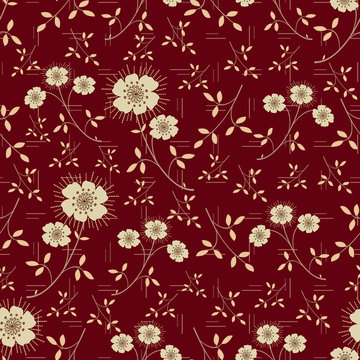 Seamless pattern with a floral pattern. © Yuliya