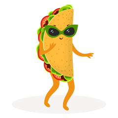 cartoon cute taco