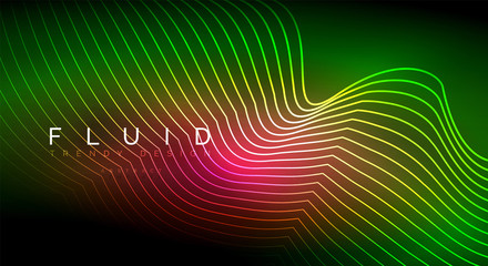 Digital flowing wave particles abstract background