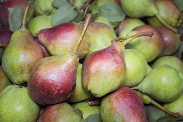 pears background of ripe fruit