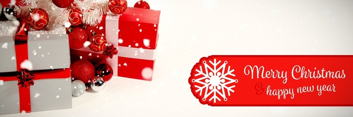 Composite image of banner merry christmas