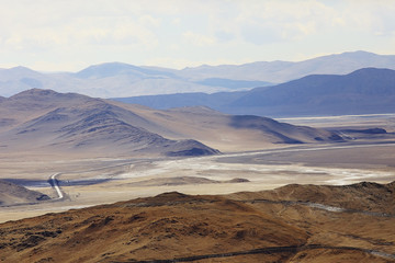 high mountain pass in Tibet mountain landscape