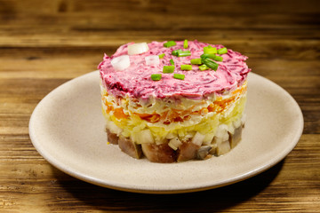 Traditional russian salad 