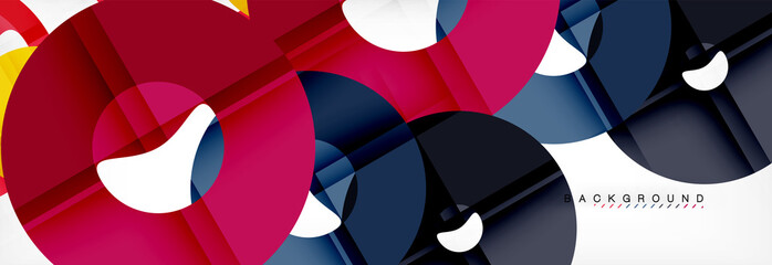 Geomtric modern backgrounds, rings abstract template