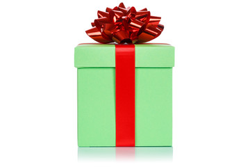 Geburtstag Weihnachten Geschenk Weihnachtsgeschenk Geburtstagsgeschenk Schachtel hellgrün Freisteller