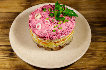 Traditional russian salad 