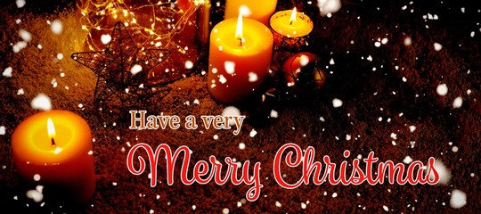 Composite image of christmas card