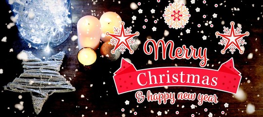 Composite image of christmas card