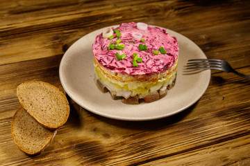 Traditional russian salad 