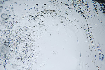 underwater texture air bubbles diving / view from under the water up, underwater background