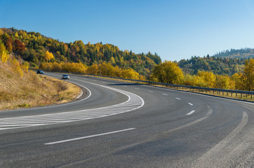 Scenic road in mountains