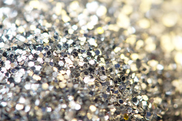 Festive brilliant christmas background silver of sparkles