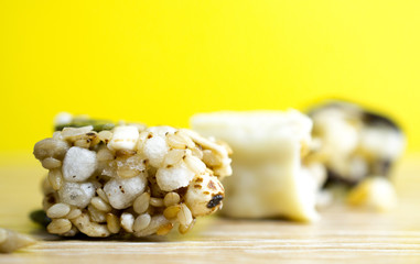 granola, cereal bar, healthy food concept