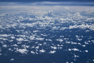 aerial view cloudscape blue sky