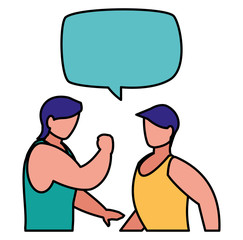 men having a conversation