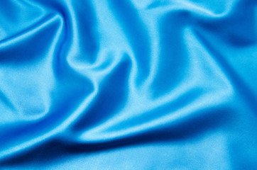 Smooth elegant blue silk can use as background