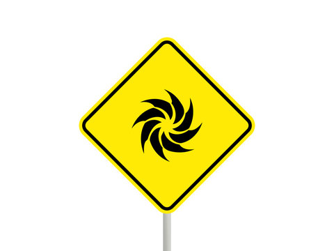  Traffic signs alerting about a hurricane