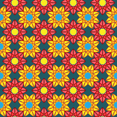 Contrast decorative seamless pattern