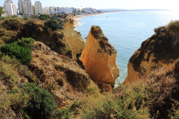 rocks carved by the sea