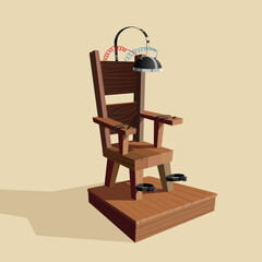 Wooden Electric chair 