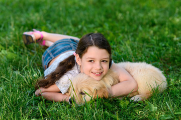 Girl and her dog