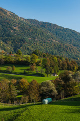 Rolling hills in rural Slovenia