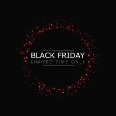 Black friday sale background with red abstract pattern.