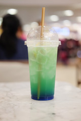 Colorful refreshment drinks lemonade