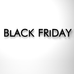 Black Friday isolated words on neutral background