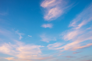 Fototapeta premium White clouds in blue sky.