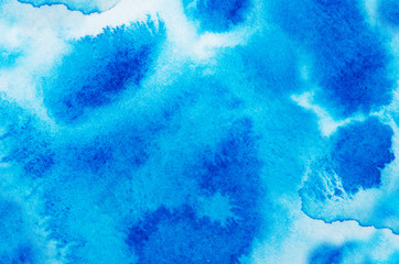 Fototapeta na wymiar Blue abstract background in watercolor style