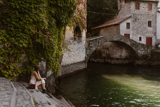 woman in nesso italy