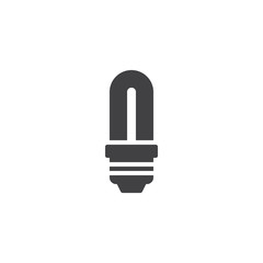 Economical LED lightbulb vector icon. filled flat sign for mobile concept and web design. Save energy lamp simple solid icon. Symbol, logo illustration. Pixel perfect vector graphics