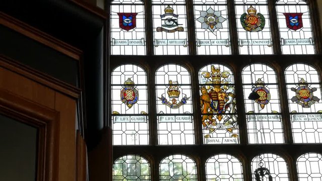 Ypres, Belgium, St Georges memorial to the fallen of the First World War: interior of the church details