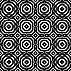 Design for printing on fabric, textile, paper, wrapper, scrapbooking. Black and white geometric background. 