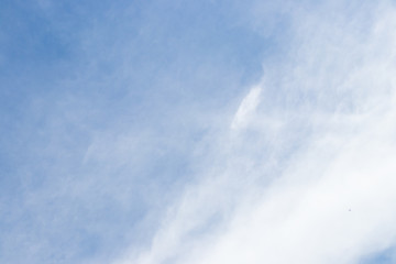 Blue sky with white cloud background