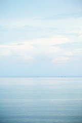 Beautiful seascape, Light clouds and clam sea