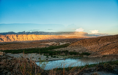Big Bend National Park, Sierra del Carmen at sunset