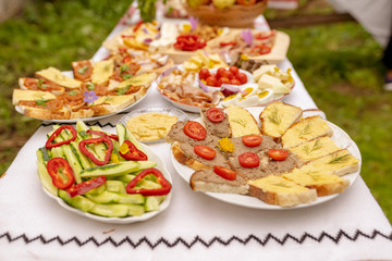Romanian home made food table