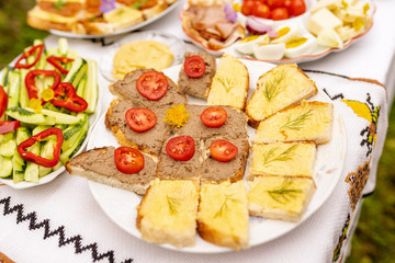 Homemade Moldova Food brunch